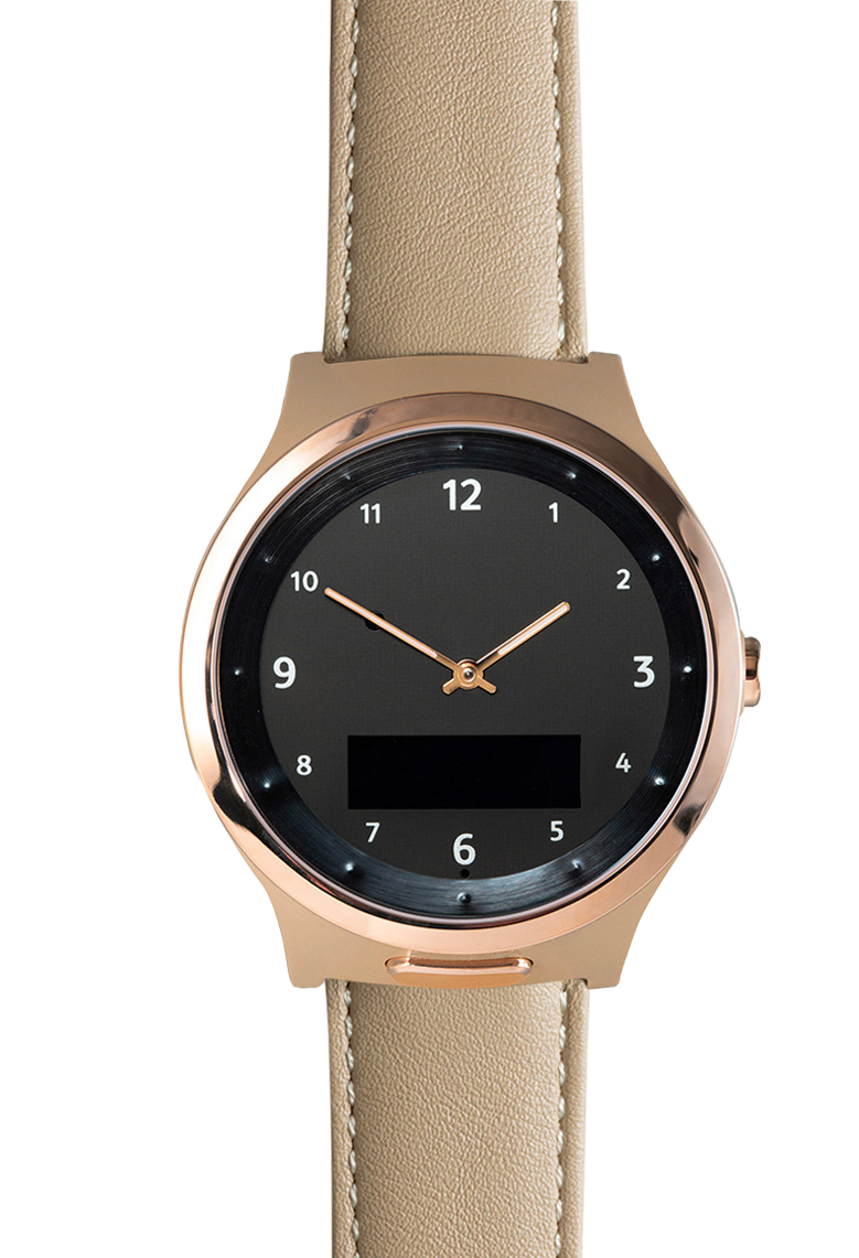 tranquil gps watch elderly rose gold and sand