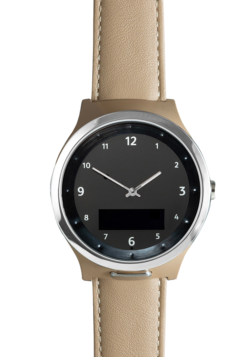 tranquil gps watch elderly silver and sand